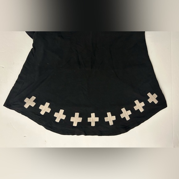 Uncle Frank Tunic Top Embroidered Crosses Size Small Emu Goth - Picture 4 of 6